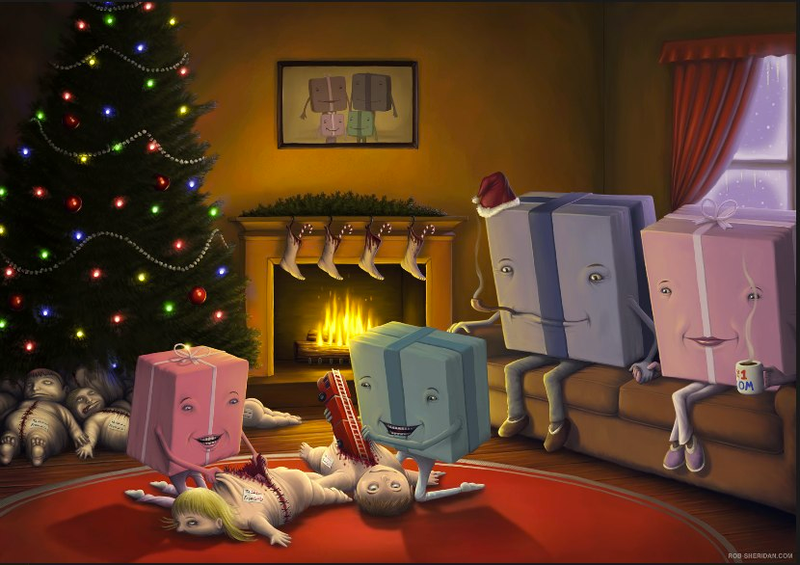 Illustration for article titled Weirdest and Most Inventive Holiday Greetings of the Season